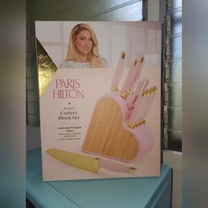 Paris Hilton Pink and Gold Knife Set New In Box